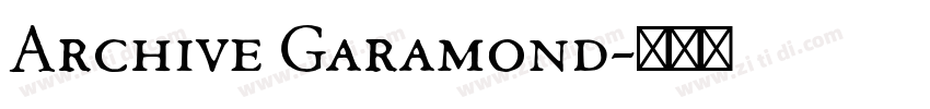 Archive Garamond字体转换